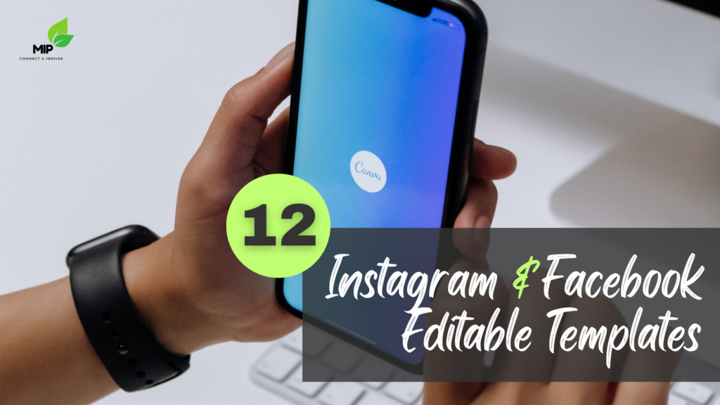 Instagram and Facebook editable templates cover photo Mondays in PJs