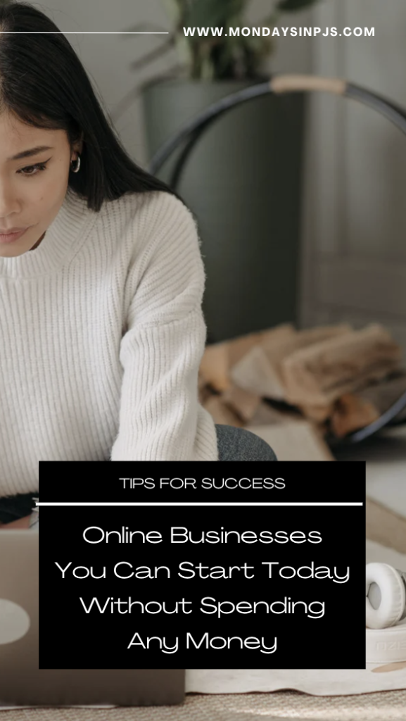 online businesses you can start without spending any money pin